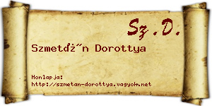 Szmetán Dorottya névjegykártya