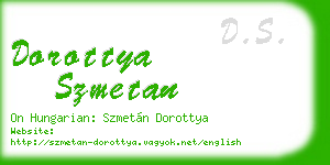 dorottya szmetan business card